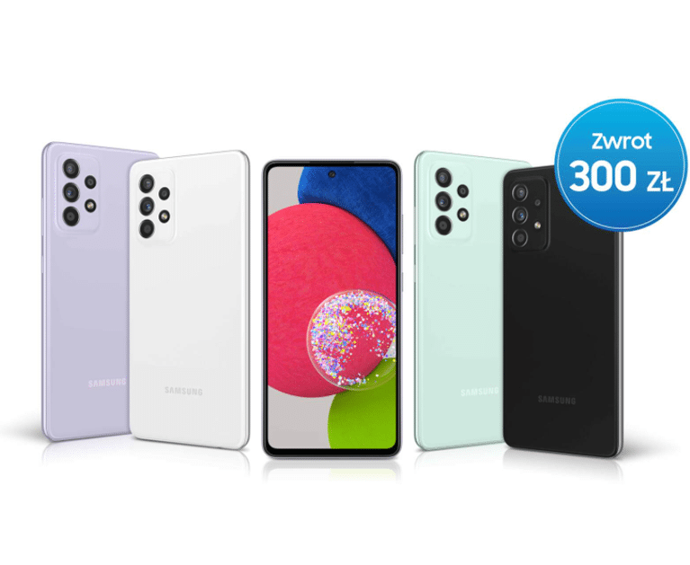 Kup Galaxy A52s 5G i otrzymaj 300 zł zwrotu na konto